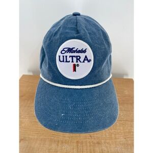 Michelob Ultra Blue Denim Rope Baseball Cap Adult Adjustable Snapback